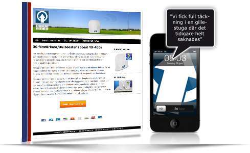 zboost 3G-förstarkare 3G booster från Wi-Ex