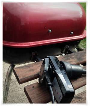 Starta grillen på distans via SMS