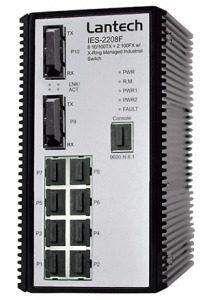 10 portars switch med koppar och fiberanslutning, managed switch