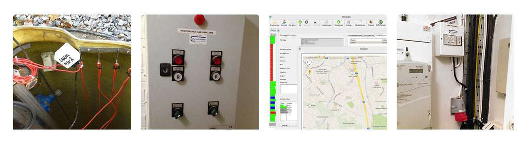 Larm för pumpar via SMS