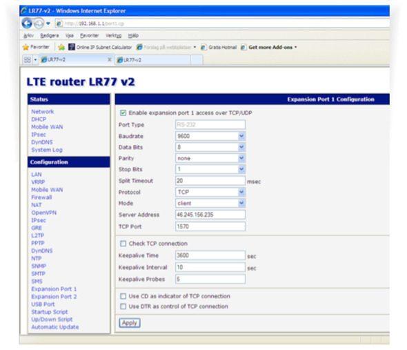 Bildskärmsdump konfiguration