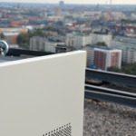 Basstationsbyte på toppen av Dn-skrapan