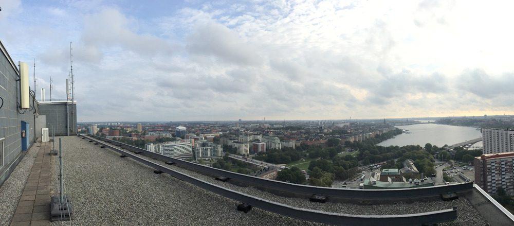 Stockholm från toppen av DN-skrapan