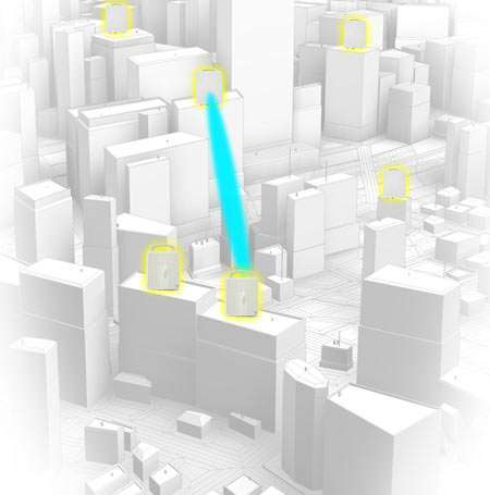 Länken formar sitt strålningsmönster