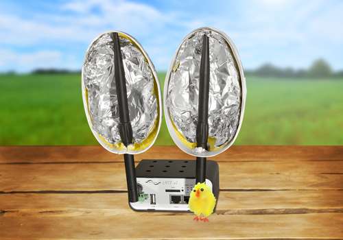 Ägg förstärker antennsignalen