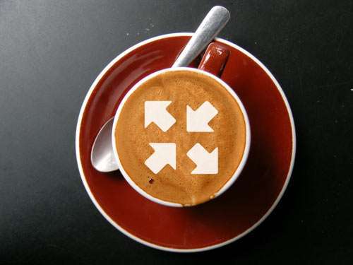 Routermönstrad kaffe