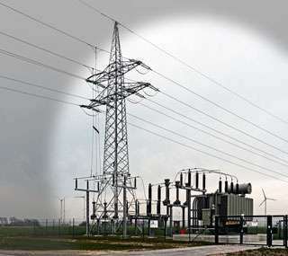 Transformatorstation i Ukraina