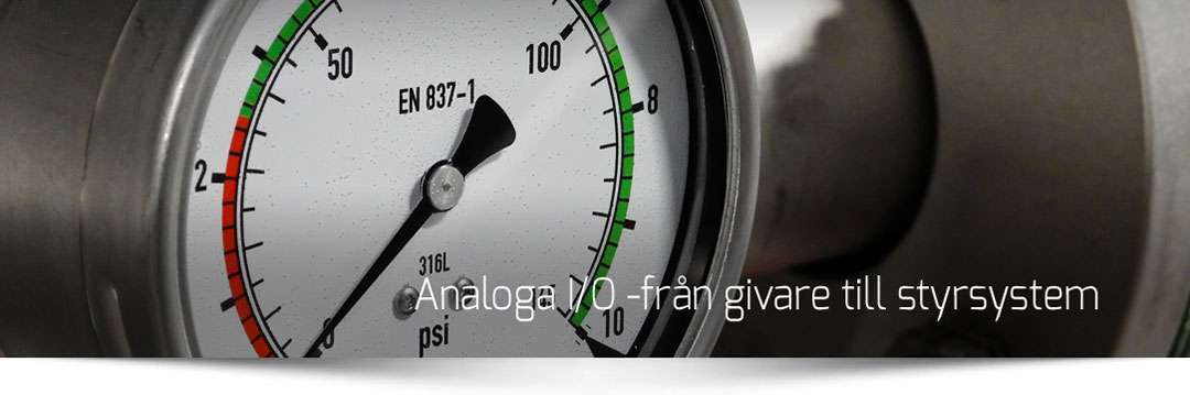 Analoga I/O från styrsystem