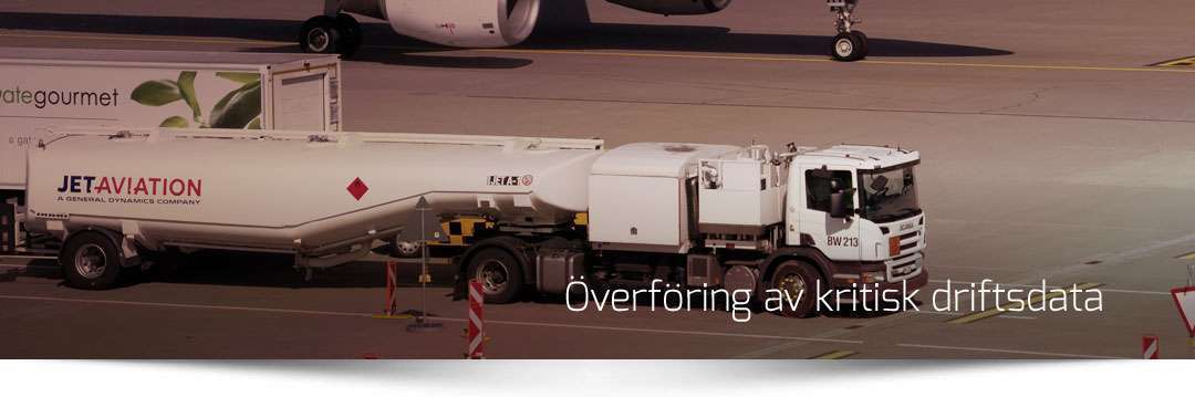 Tanksystem med överföring av kritiska driftsdata