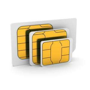 Olika storlekar på SIM-kort