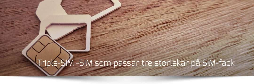 Olika simkortsstorlekar