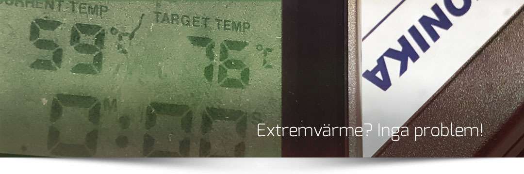 Bra prestanda trots extremvärme