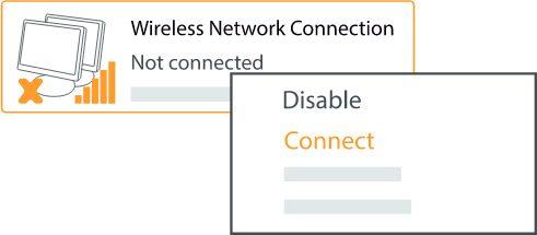 aktivera wifi i datorn för konfiguration av RUT240/RUT241