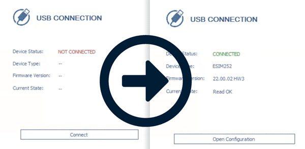 Startupskärm konfiguration ESIM252