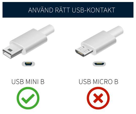 USB mini kontakt