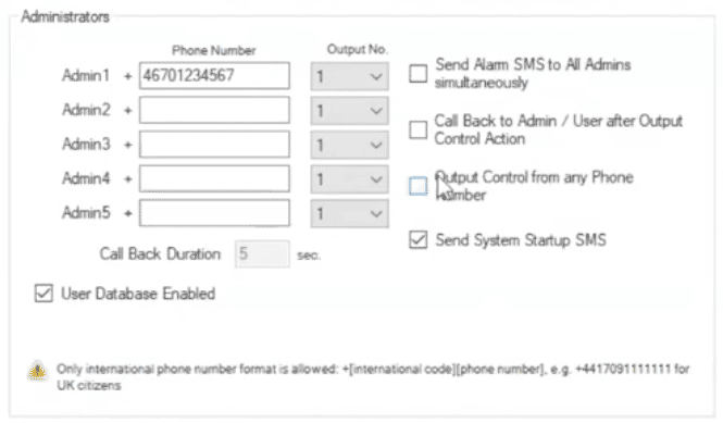 ESIM320 lägg in användare