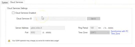 Inställning av molntjänsten