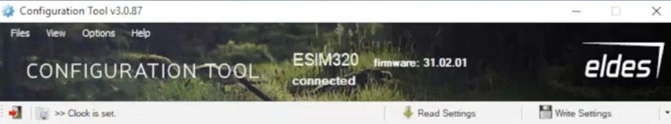 Anslut till ESIM320 för konfiguration