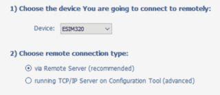 Anslut till ESIM320 via GPRS