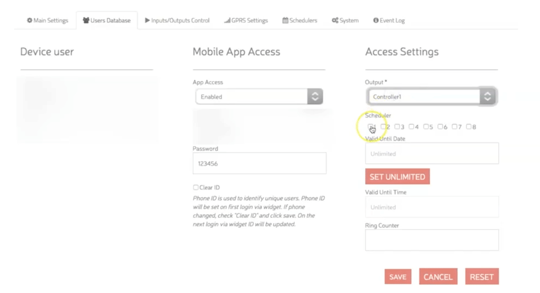 Lägg till user till device