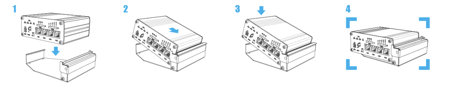 Montering av QuSpot för RUTX-serien