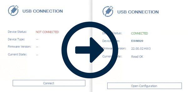 Config tool USB-anslutning