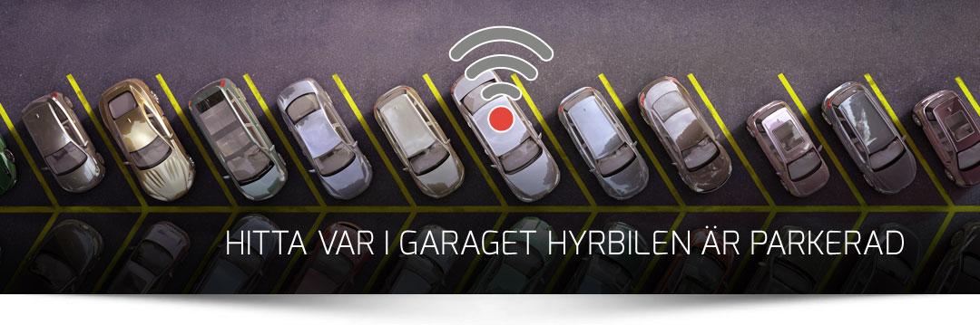 hitta parkerad bil i garaget
