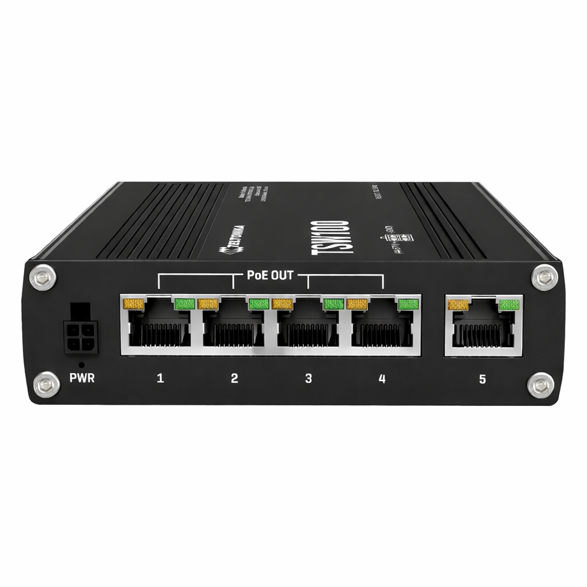 Teltonika TSW100 nätverksswitch portar