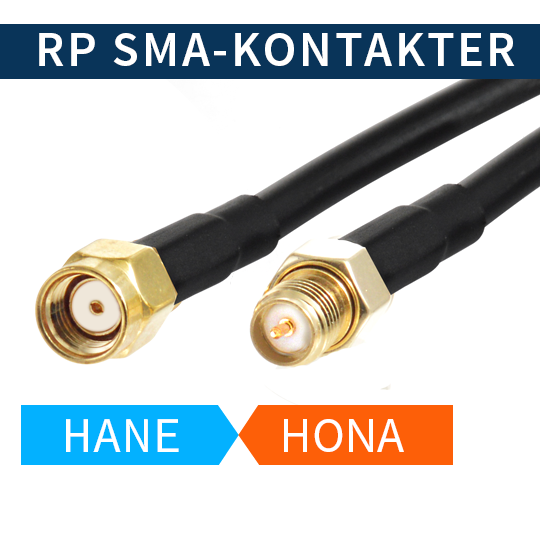 RPSMA antennkontakter hona och hane