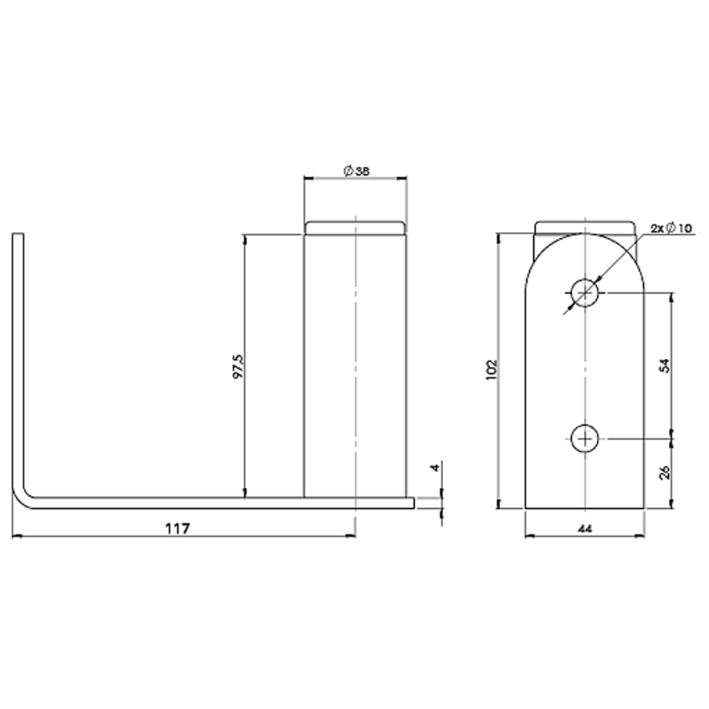 antennfaste måttskiss