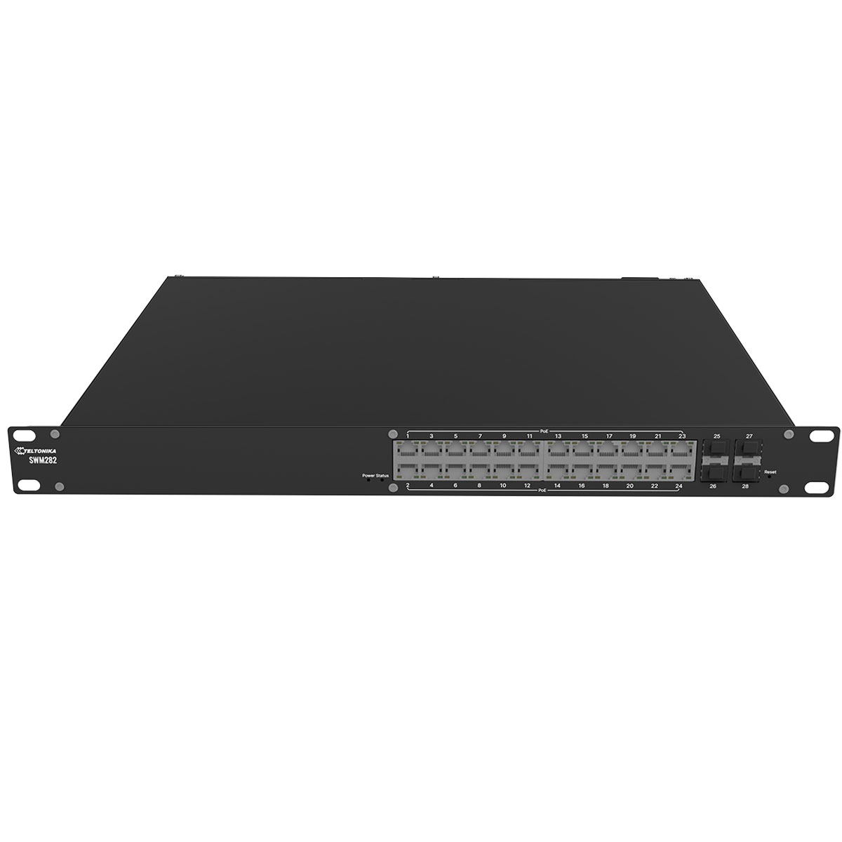 Teltonika SWM282 rackmonterad switch PoE plus